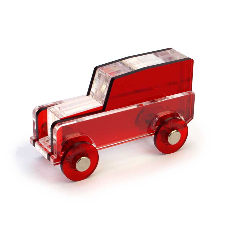 transparent toy car landrover