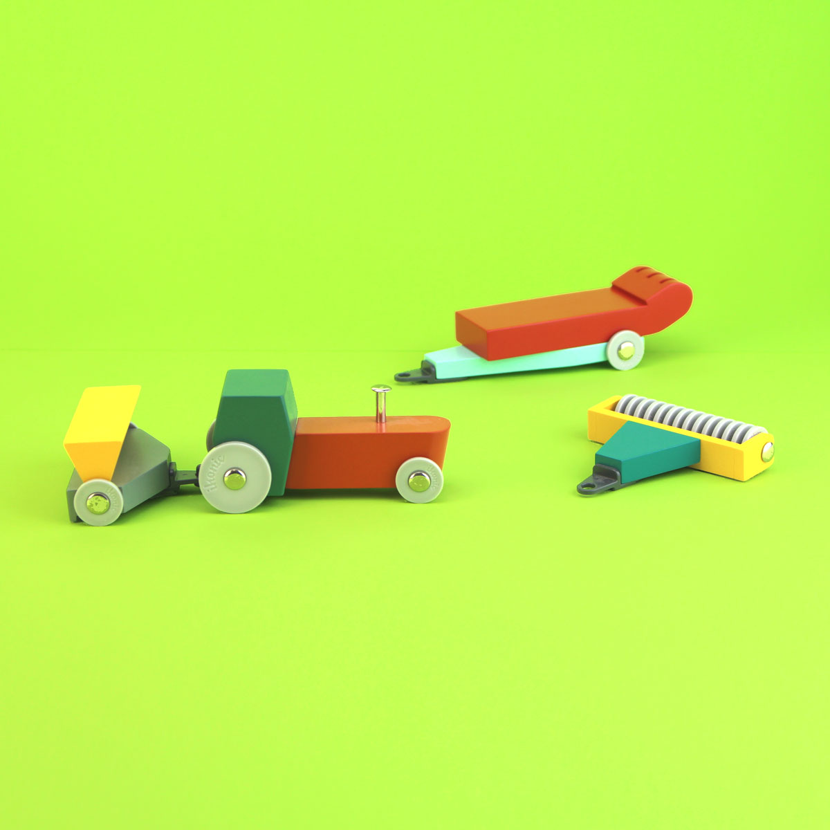houten speelgoed tractor