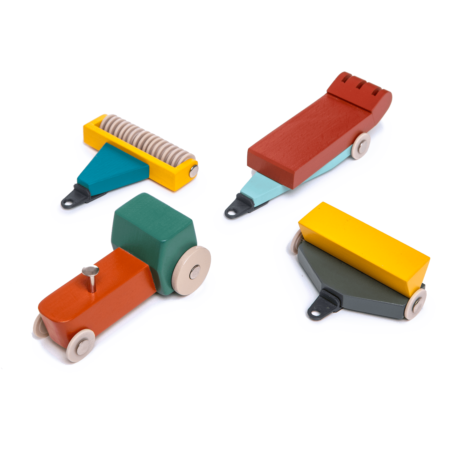 Floris Hovers Duotone Car 7 - houten tractorset - IKONIC