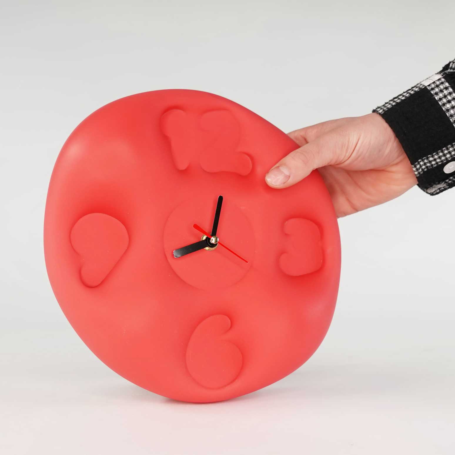 Teun Zwets - Bubble Clock Rood - IKONIC