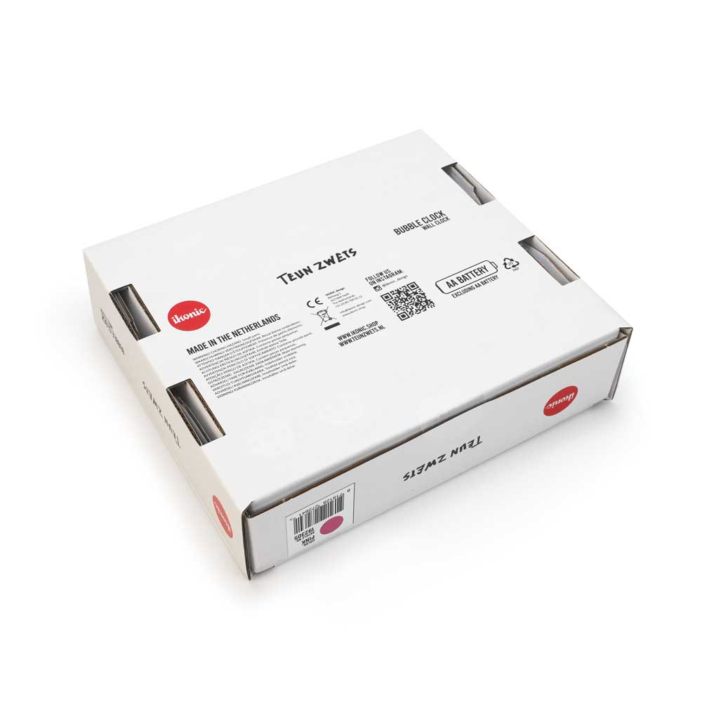 Teun Zwets - Bubble Clock Oranje - IKONIC