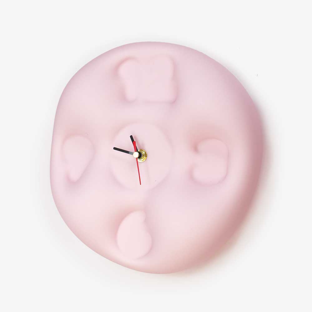 Teun Zwets - Bubble Clock Roze - IKONIC
