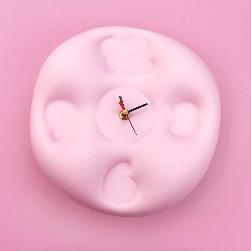 Teun Zwets - Bubble Clock Roze - IKONIC