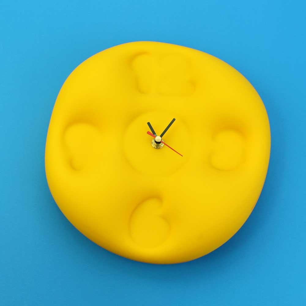 Teun Zwets - Bubble Clock Geel - IKONIC