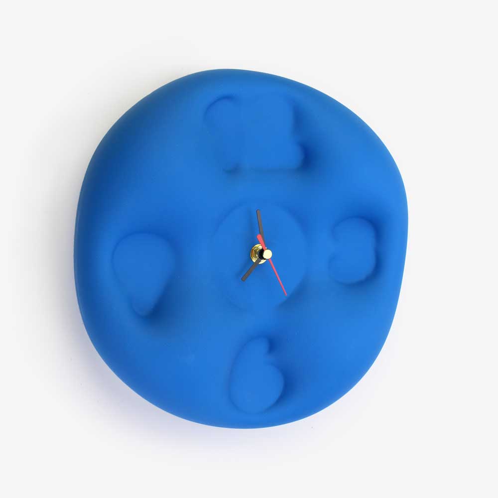 Teun Zwets - Bubble Clock Blauw - IKONIC