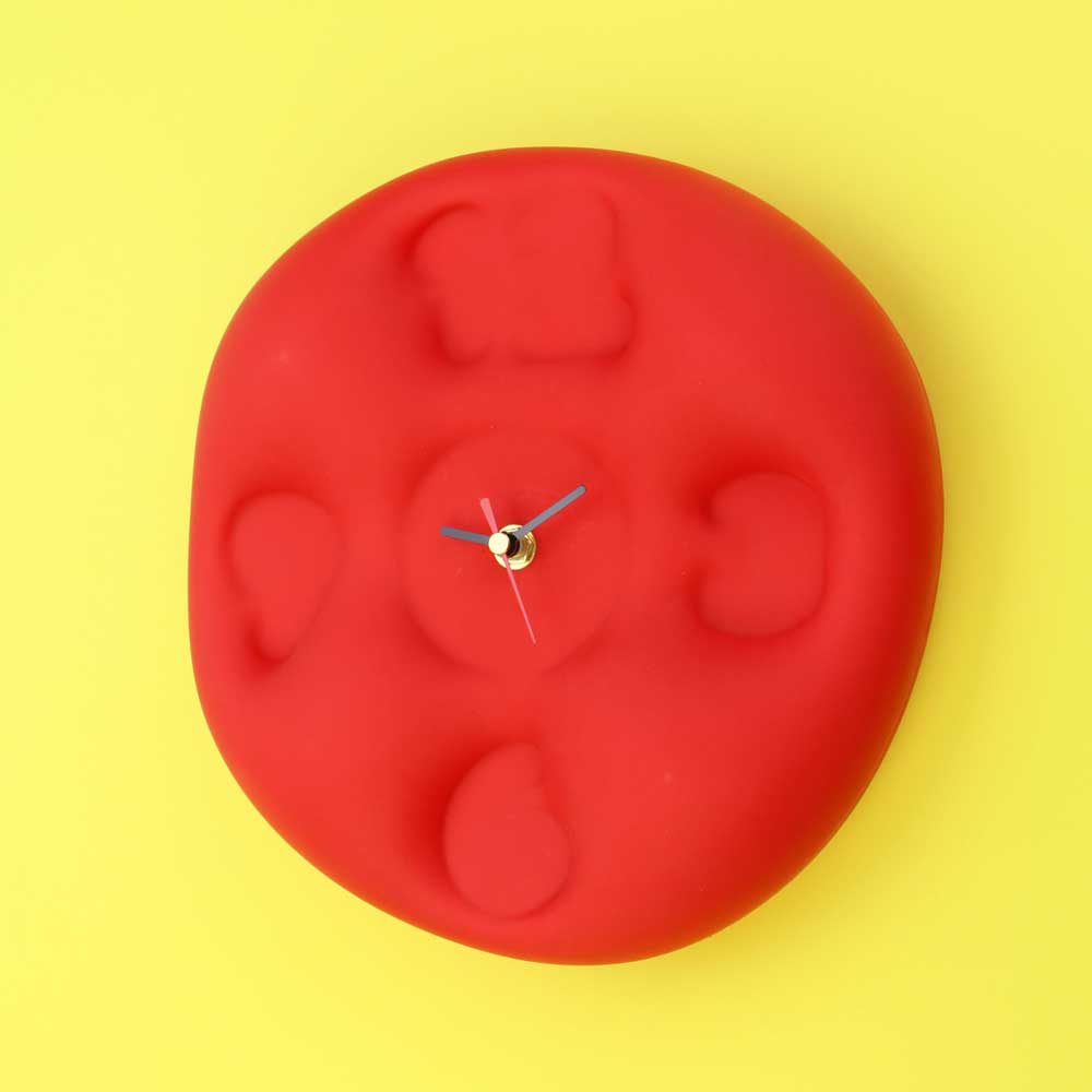 Teun Zwets - Bubble Clock Rood - IKONIC