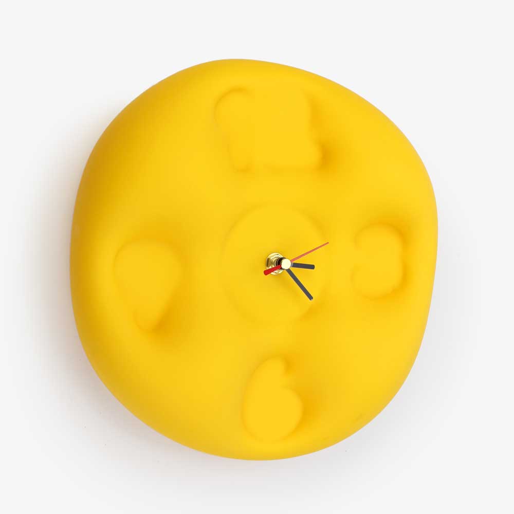 Teun Zwets - Bubble Clock Geel - IKONIC
