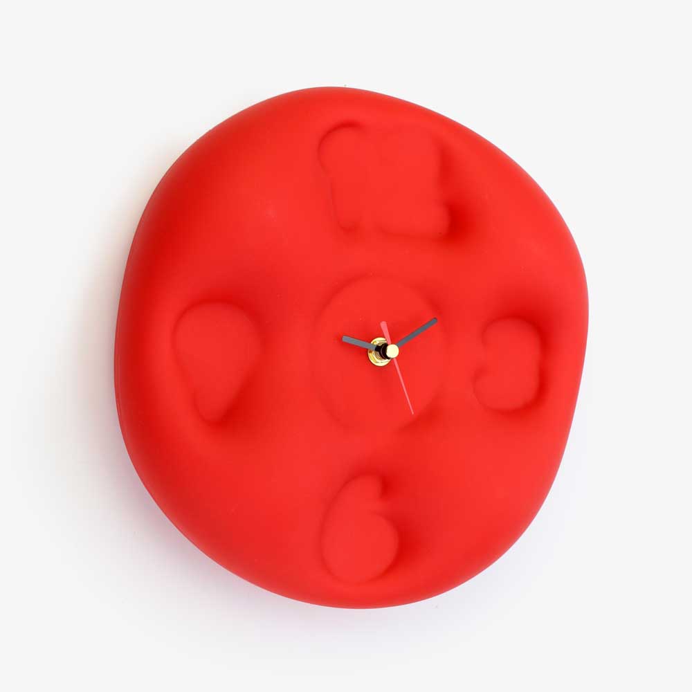 Teun Zwets - Bubble Clock Rood - IKONIC