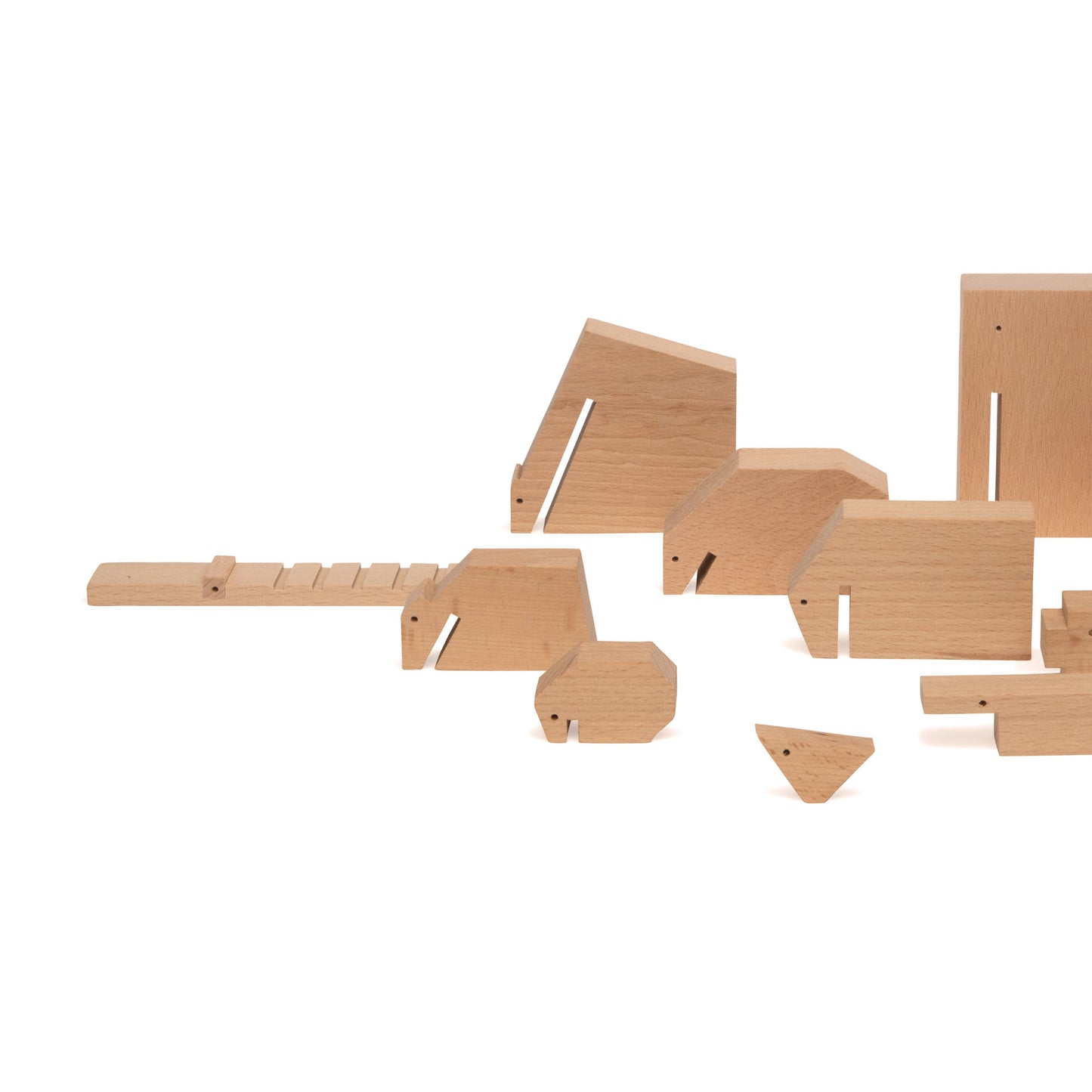 Floris Hovers Houten Dieren - Blank hout