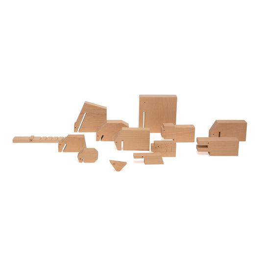 Floris Hovers Houten Dieren - Blank hout